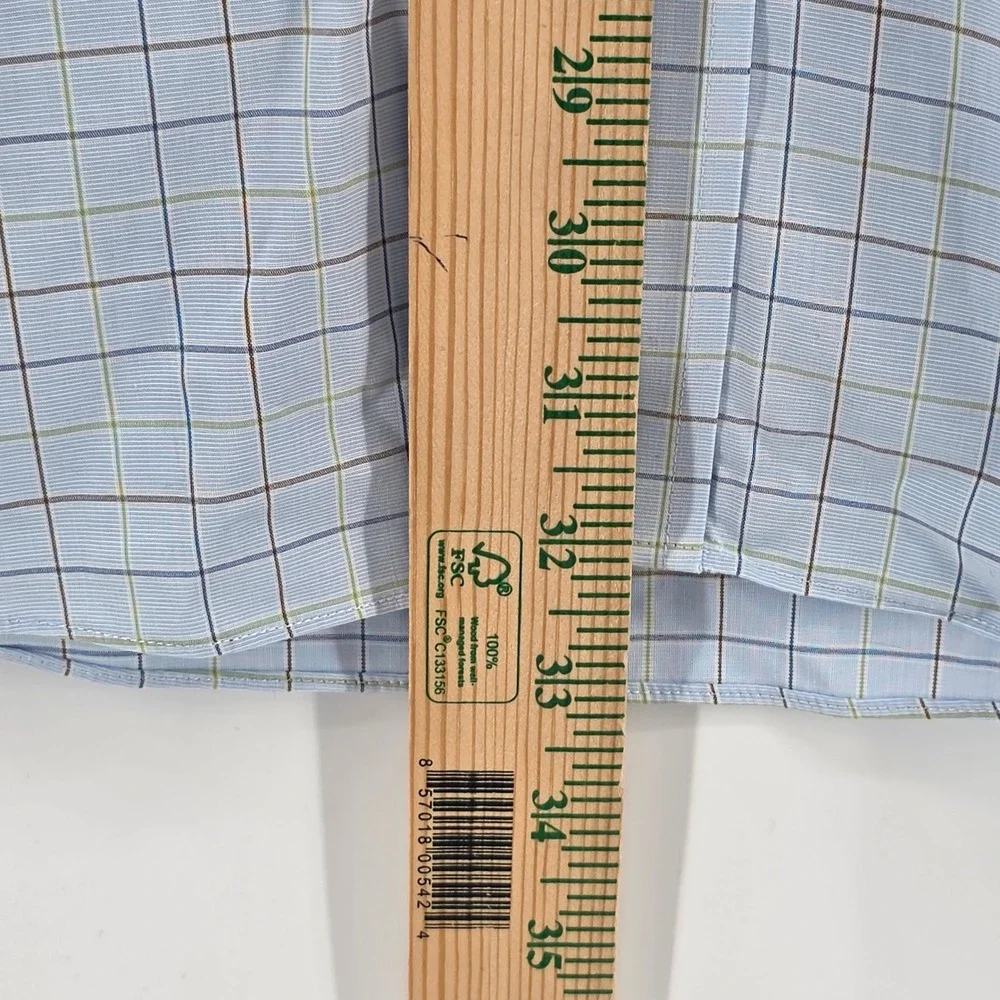 Brooks Brothers 346 Dress Shirt Mens 17-2/3 Non Iron All Cotton Multicolor Check - Picture 6 of 7